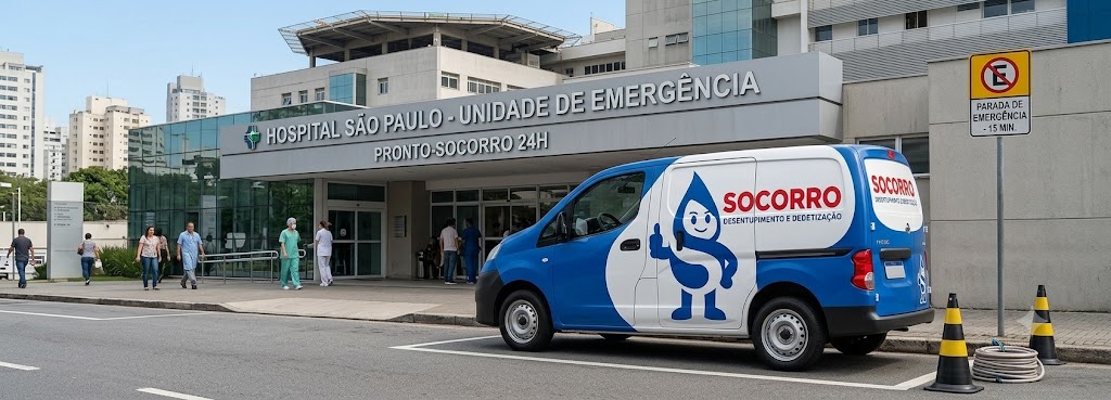 Profissional realizando Desentupimento e Manutenção Preventiva para Hospitais, Clínicas e Postos de Saúde em Porto Belo