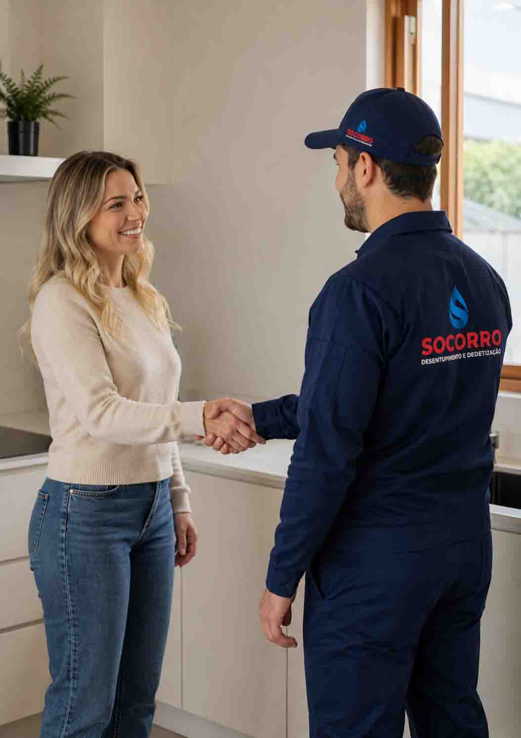 Equipe da Desentupidora em Porto Belo atendendo cliente em Porto Belo